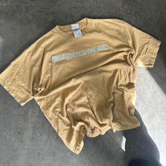 adidas Other - Adidas Men's Green and Gold T-shirt with nice fade and cool back design